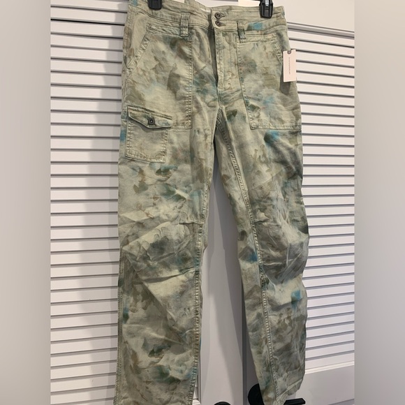 NWT Anthropologie The Wanderer cargo style linen/cotton blend size 27 gorpcore - Picture 5 of 11